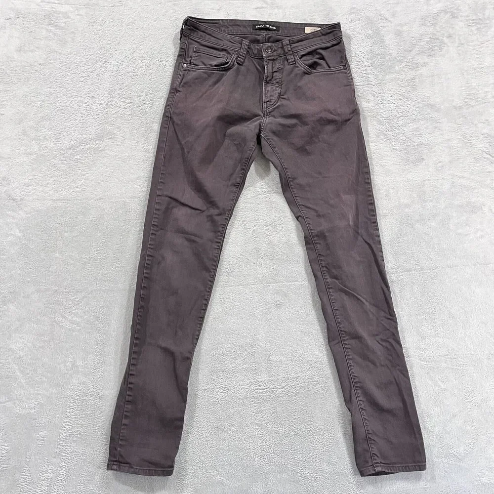 Mavi James Skinny Jeans Mens 31x32* Gray Denim Stretch‎ Flat Front Low Rise